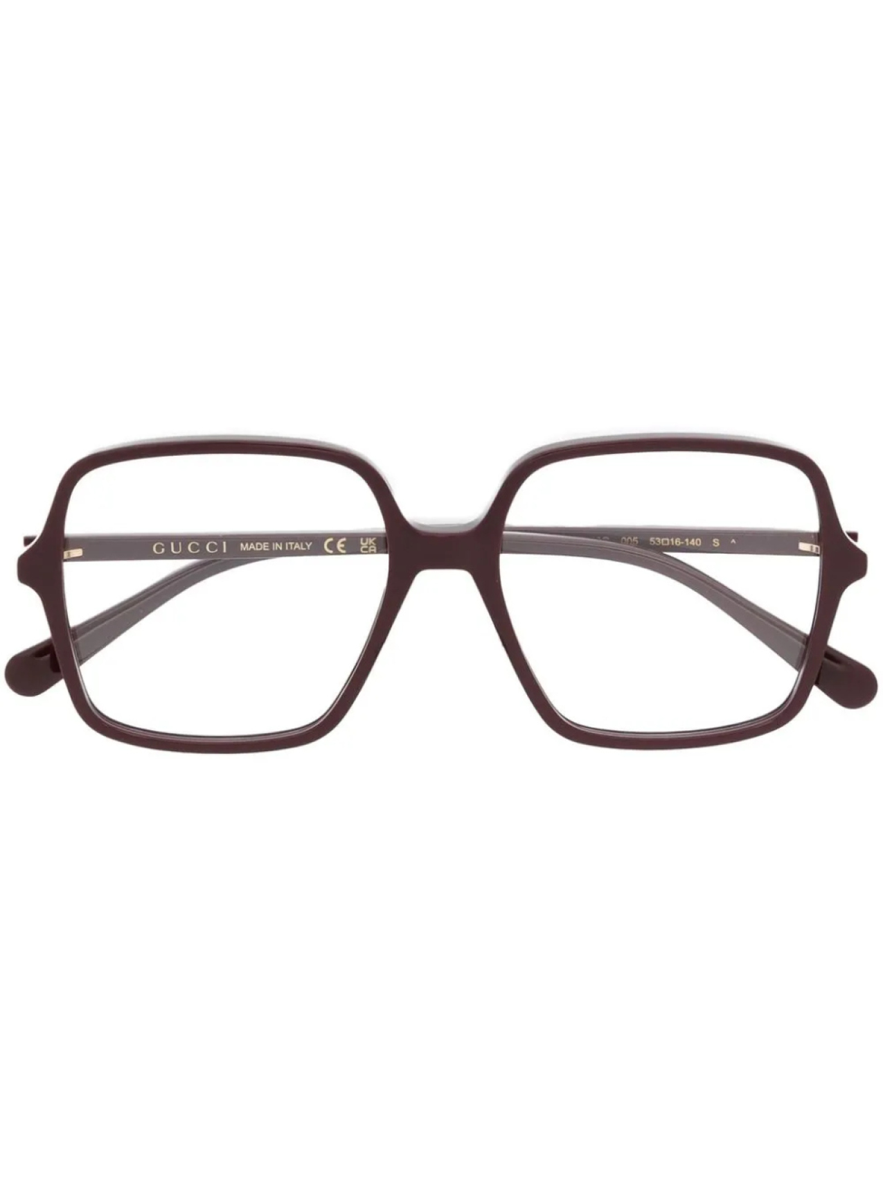 

Gucci Eyewear очки в массивной квадратной оправе, красный