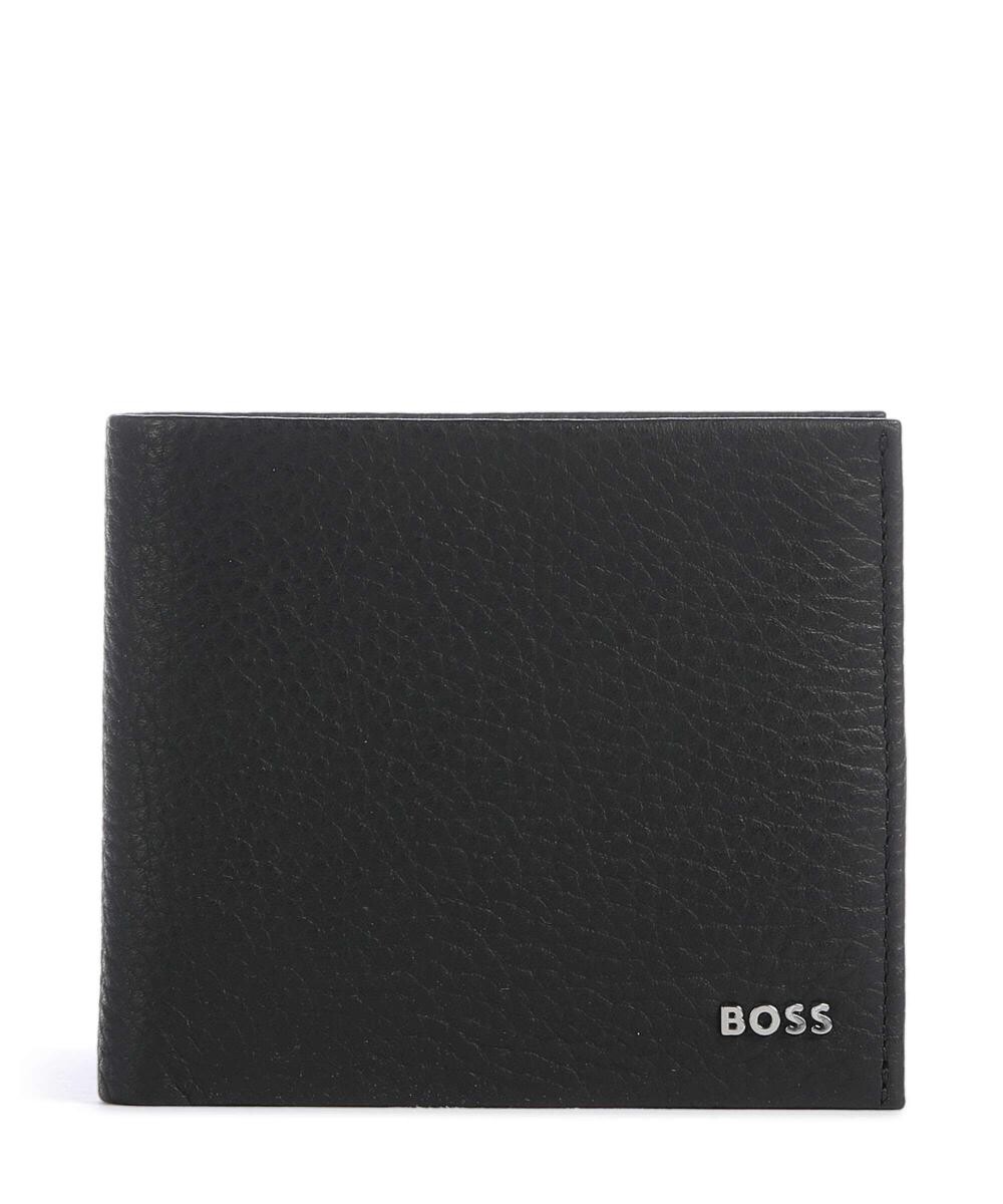 

Кошелек crosstown из зернистой яловой кожи Boss, черный