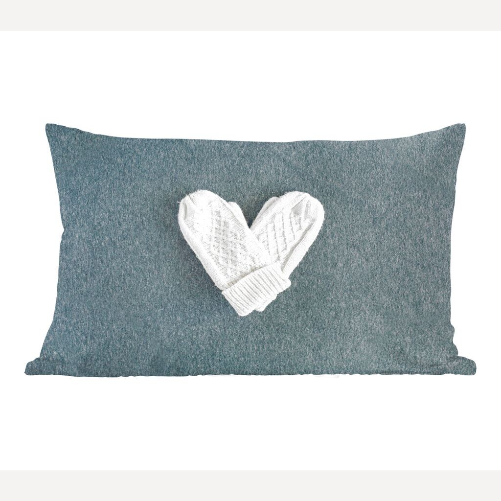 

MuchoWow декоративная подушка диванная подушка гостиная декоративная подушка 50x30 см зима - перчатки - сердце - чехлы на диванные подушки - без наполнителя