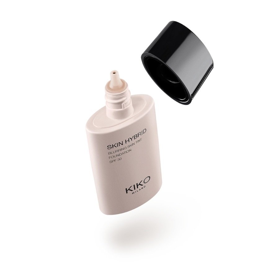 KIKO Milano, Skin Hybrid Blurring Skin Tint Foundation, восстанавливающий флюид для лица с SPF30, 01 Porcelain, 30 мл — фото 3