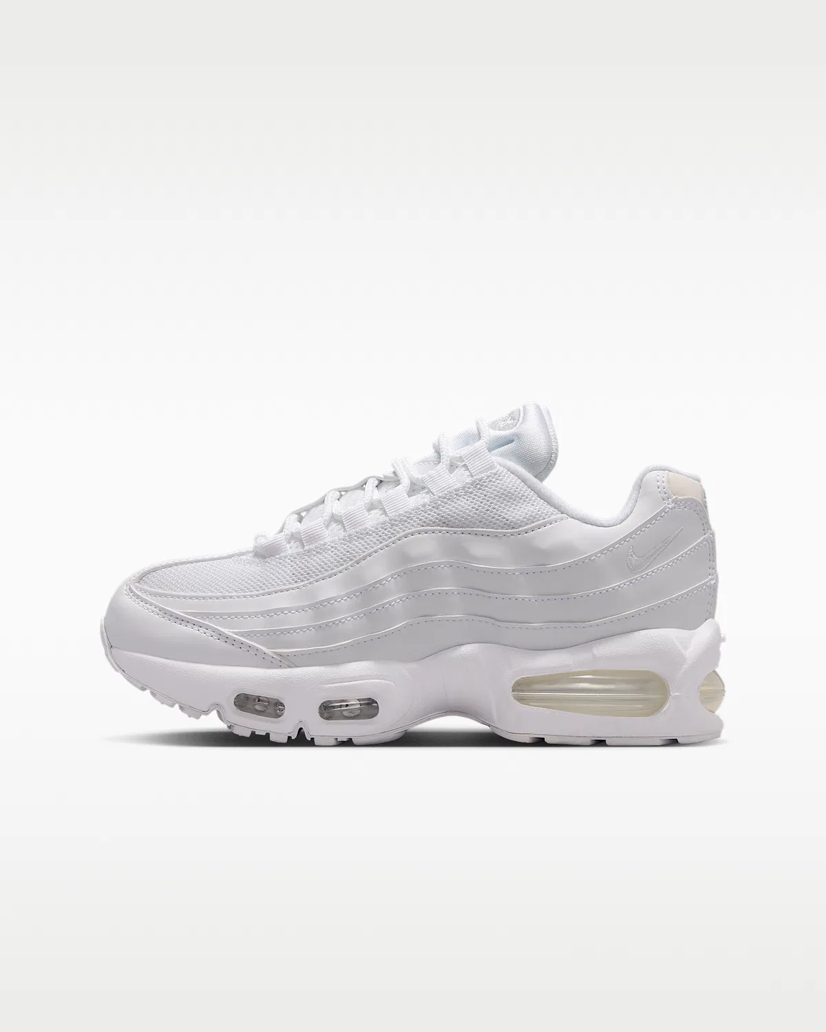 Кроссовки Nike Air Max 95 Big Bubble для детей, White/White/Pure Platinum/White