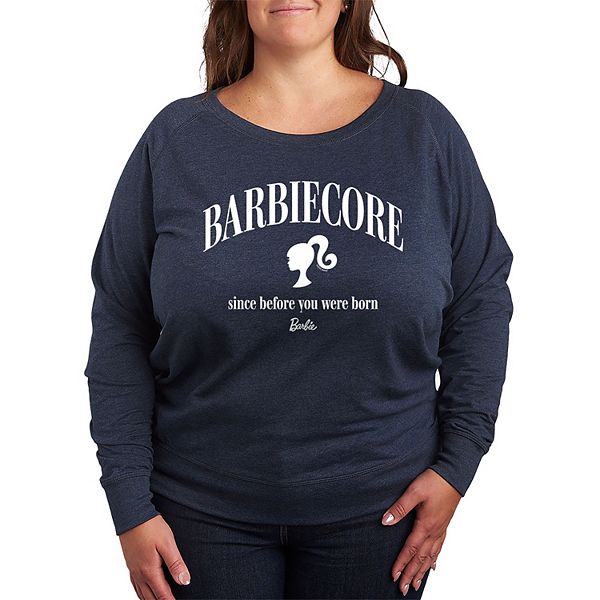 

Футболка с длинным рукавом French Terry Plus Size Barbie, Heather Indigo, Фиолетовый, Футболка с длинным рукавом French Terry Plus Size Barbie, Heather Indigo