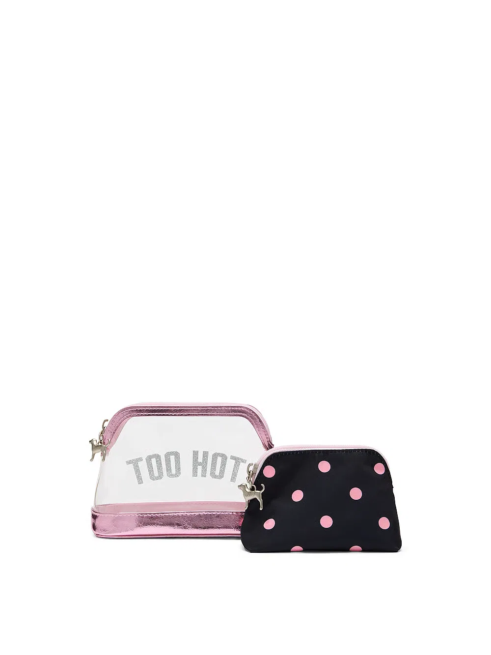 Женский набор косметичек PINK, Black Dot