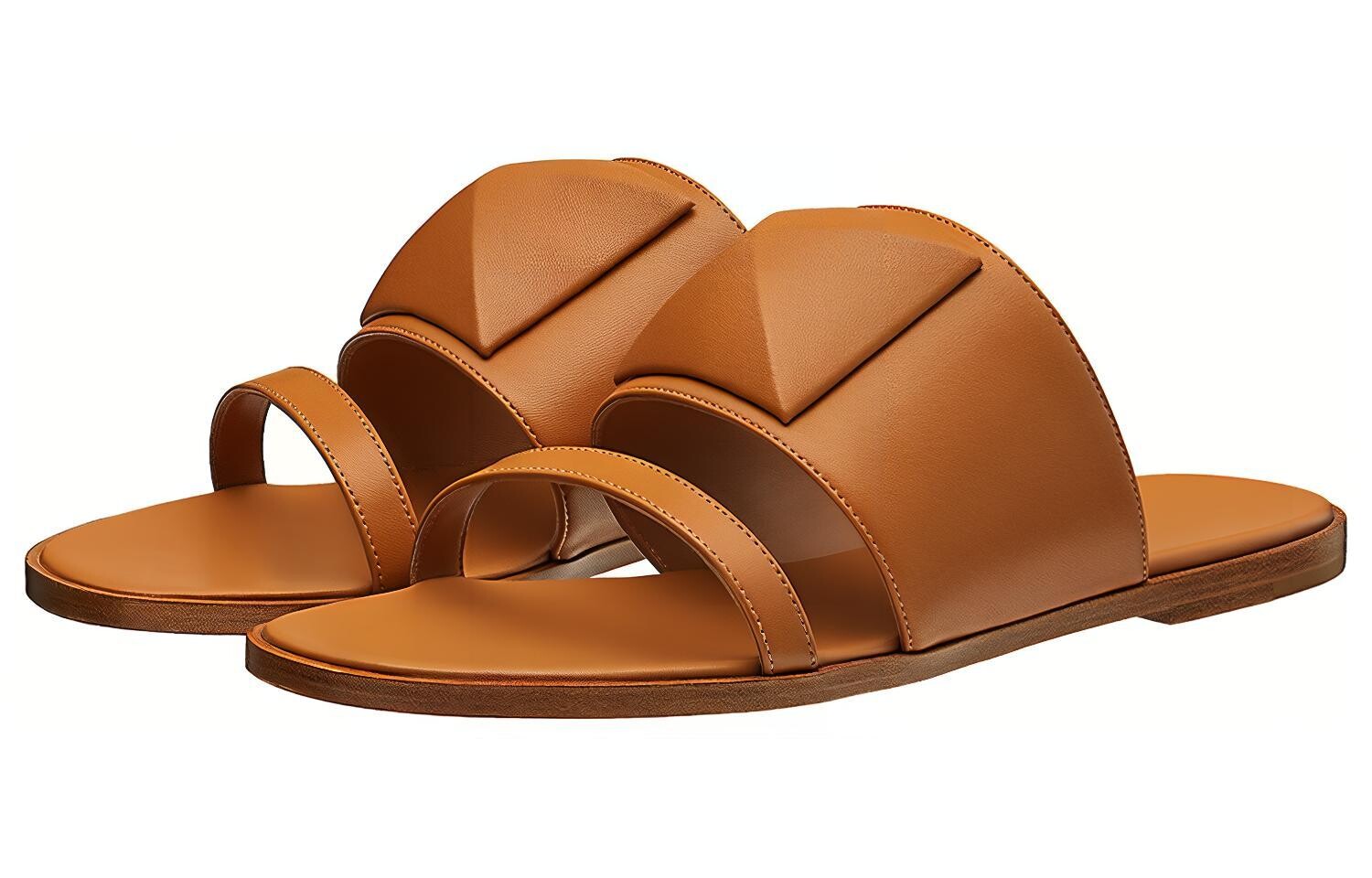 Шлепанцы Hermès Caia женские, коричневый
