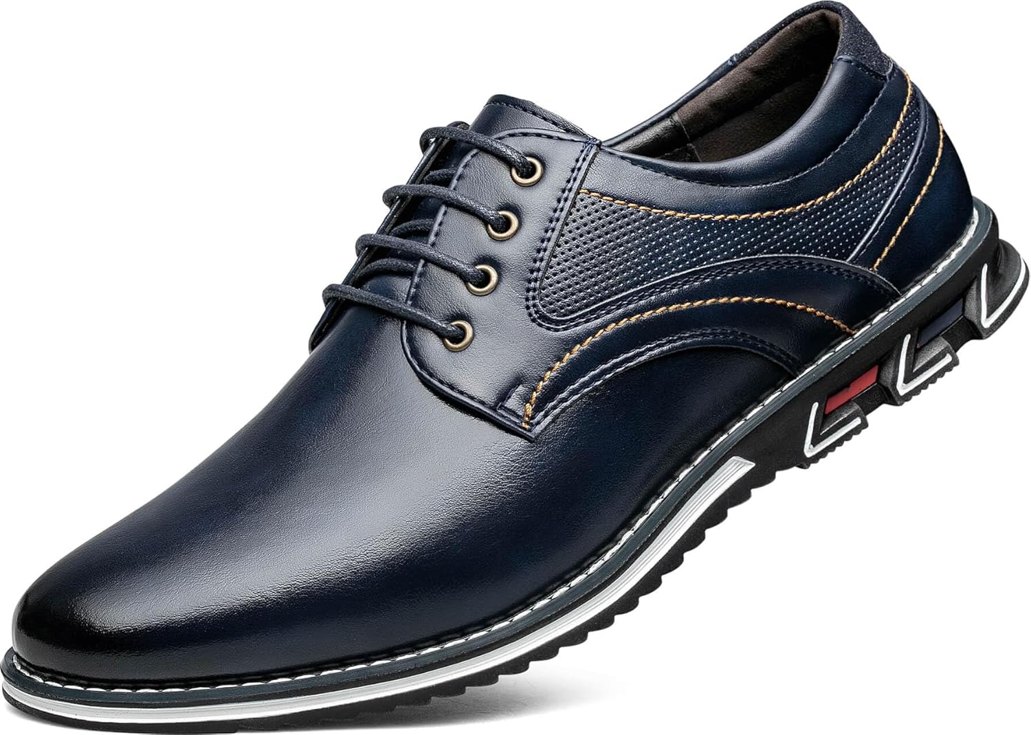 

Мужские повседневные туфли Удобные модные туфли-слипоны для мужчин Офисные классические мужские оксфорды Кожаные деловые повседневные туфли Формальные Awiniwi, синий