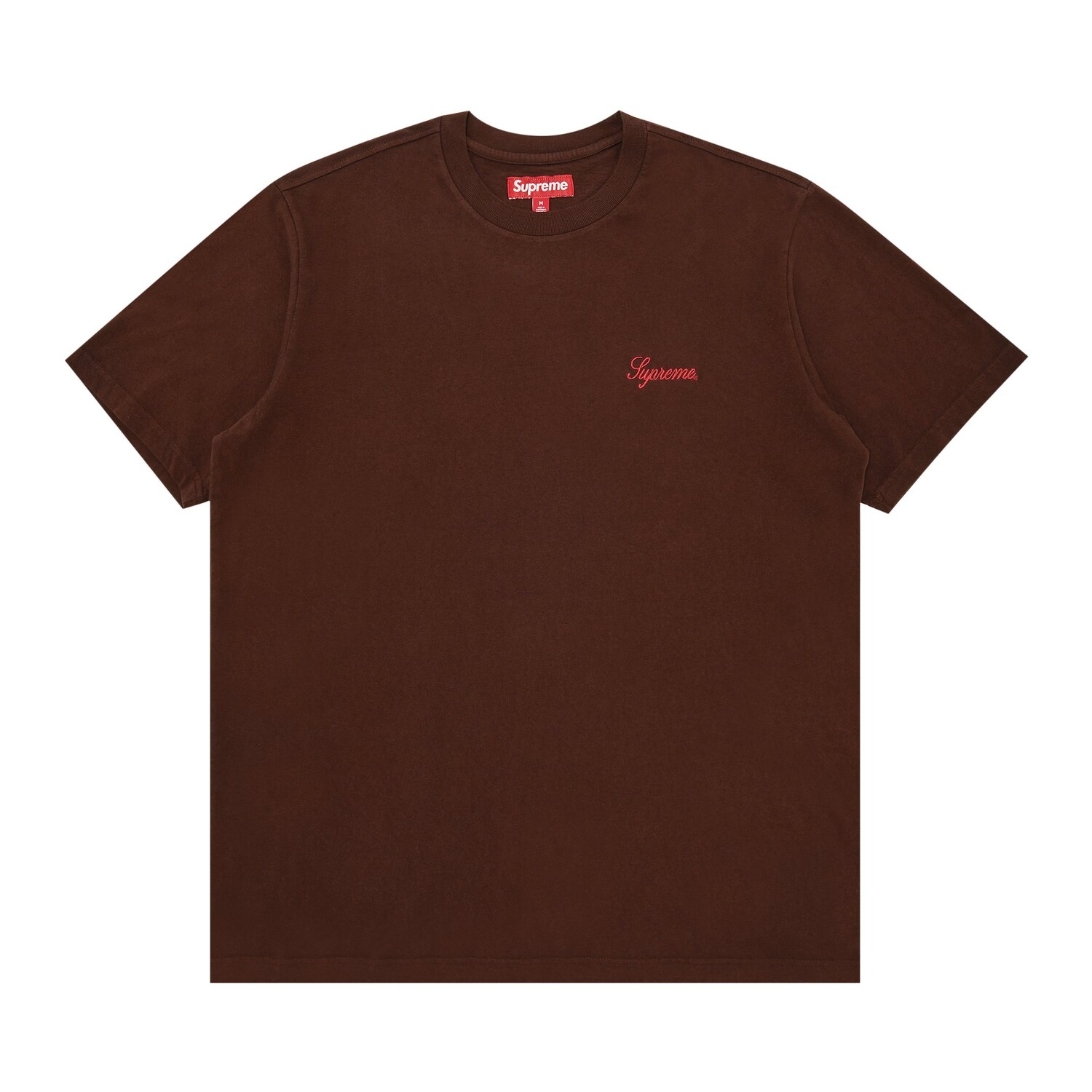 

Топ с короткими рукавами Supreme Washed Script, темно-коричневый