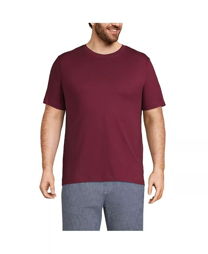 

Футболка с коротким рукавом Big & Tall Super-T Lands' End, красный