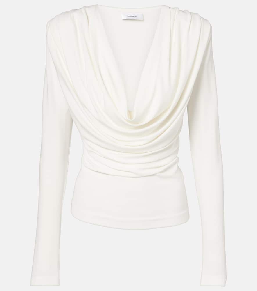 

Драпированный топ из джерси Wardrobe.NYC, White