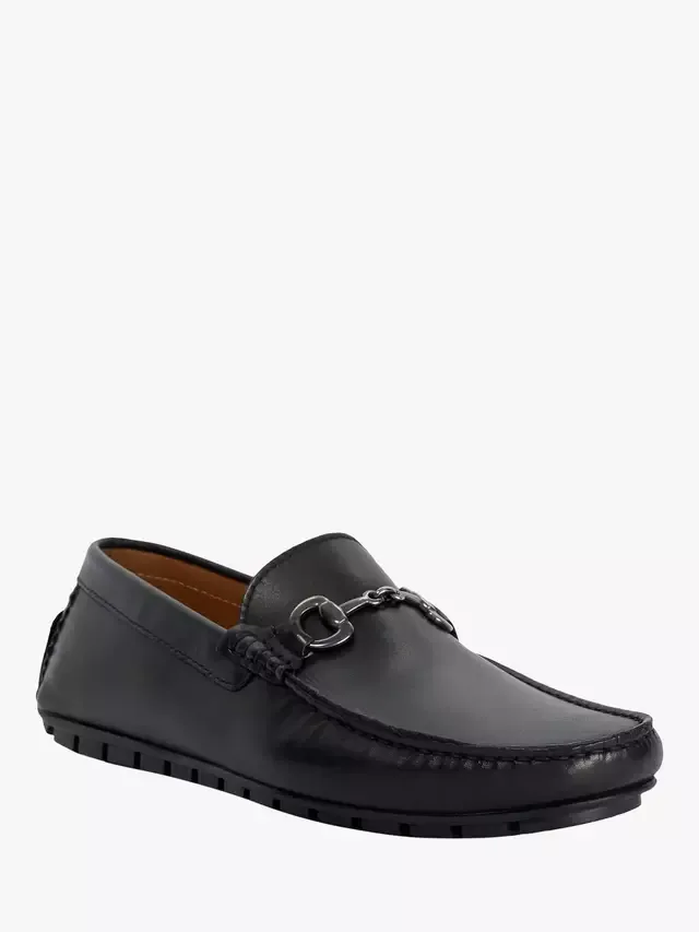 Мокасины-лоферы Brackon с кожаной отделкой в виде уздечки Dune London, Black — фото 3