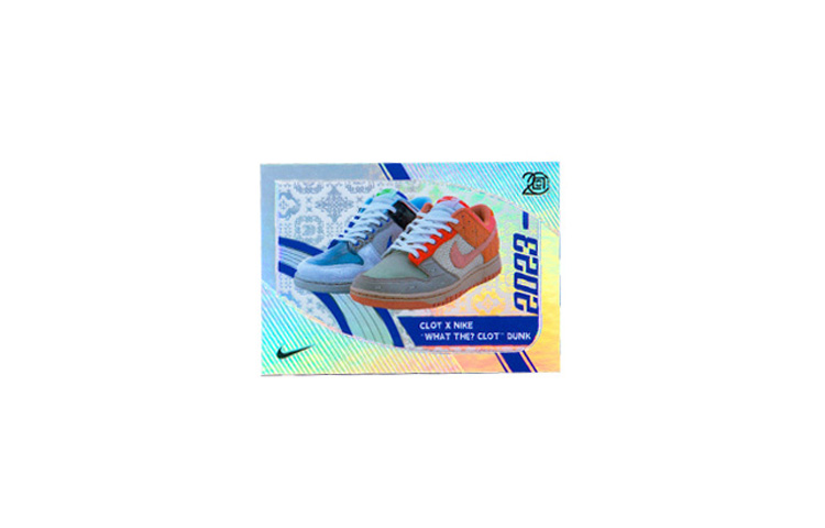 

Nike Card Dunk Low What The Shoe Card Chen Guanxi спортивные карты одиночная карта CLOT, Confirmed-Rare Card 3 What The Clot Dunk (серебряный Fold)