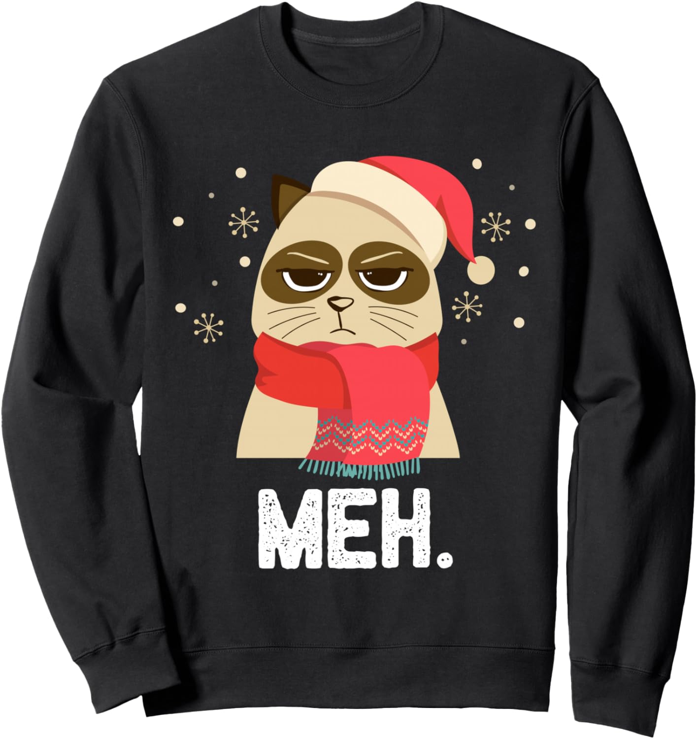 

Забавная толстовка с котом на Рождество в подарок на Рождество Cat Christmas Tees & Co., черный