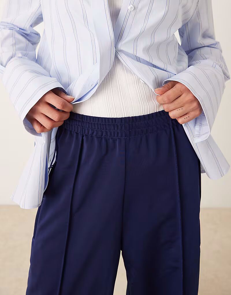 Спортивные брюки Firebird Loose темно-синего цвета Adidas Originals — фото 4