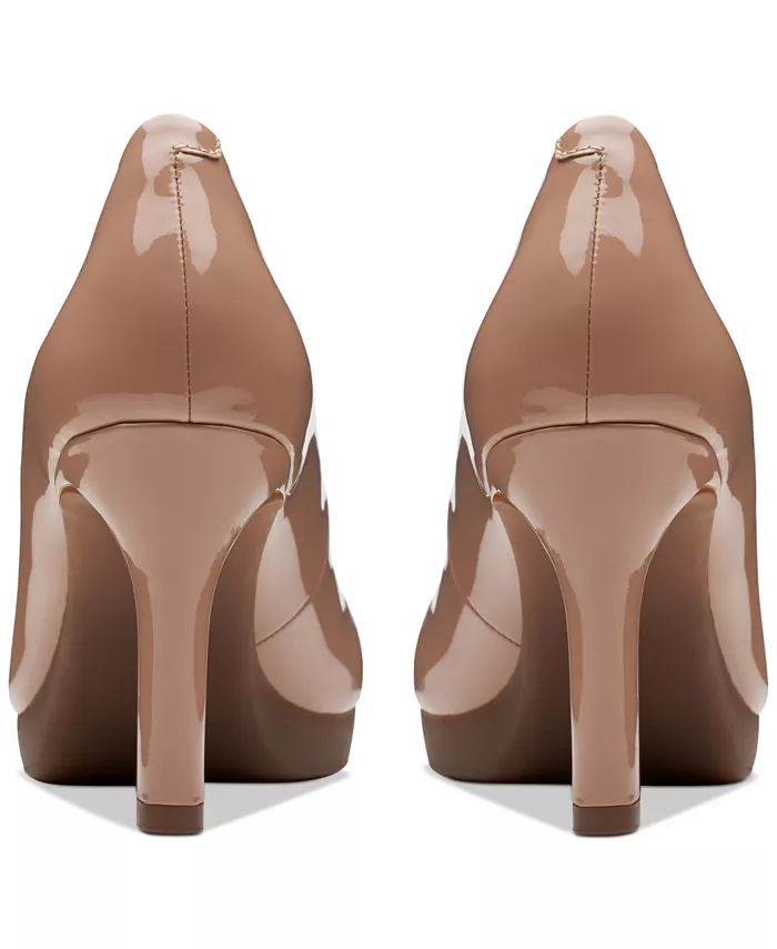 Женские туфли Ambyr 2 Braley на высоком каблуке с платформой Clarks, коричневый/бежевый — фото 3