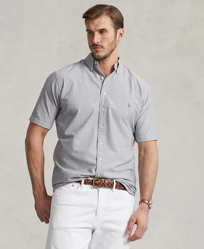 

Мужская рубашка Oxford больших размеров Polo Ralph Lauren, серый