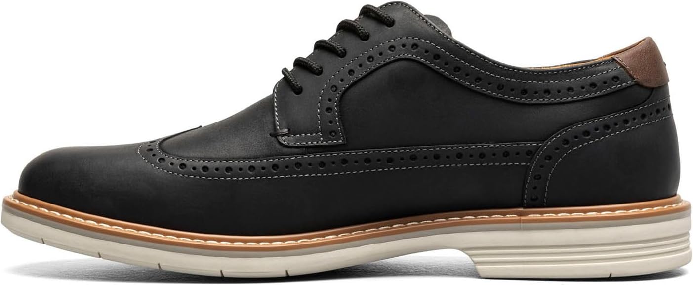 Мужские оксфорды Florsheim Norwalk с крыльями, черный — фото 4