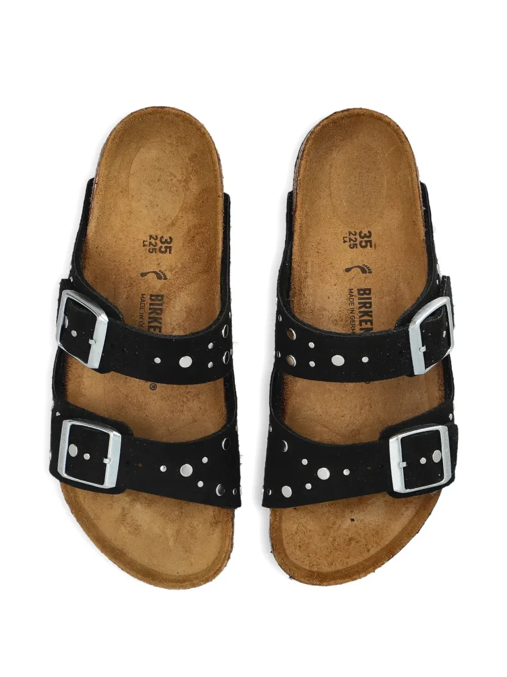 Сандалии Arizona с отделкой заклепками Birkenstock Kids, черный — фото 4