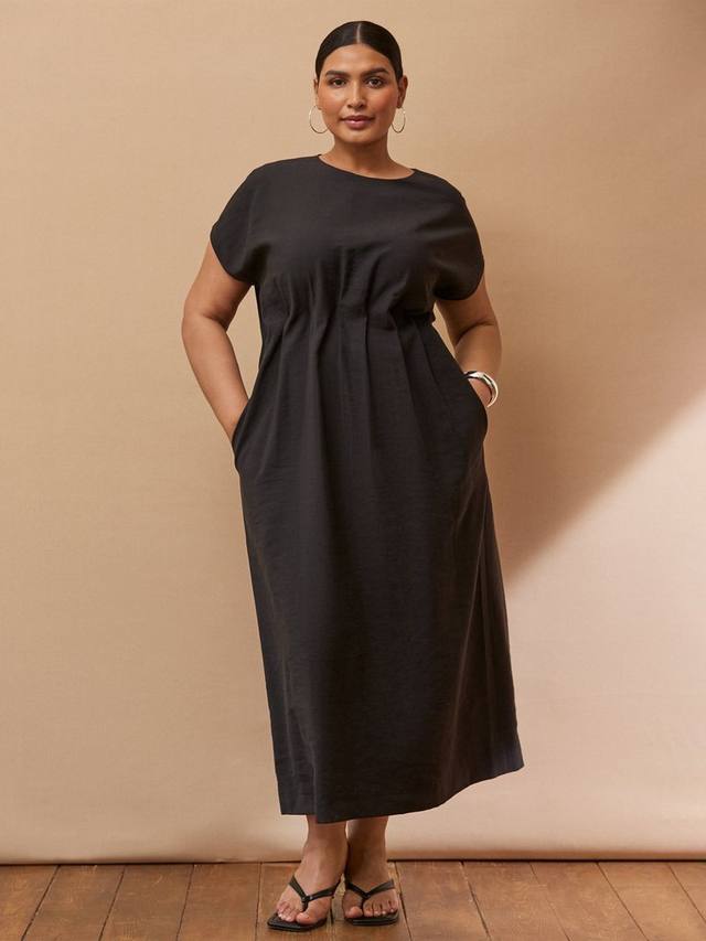 

Эластичное платье с плиссировкой Curve Live Unlimited, Black