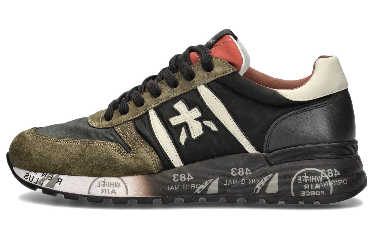 

Кроссовки Premiata Lander Lifestyle Shoes Men Low-top Black/Green, черный/зеленый