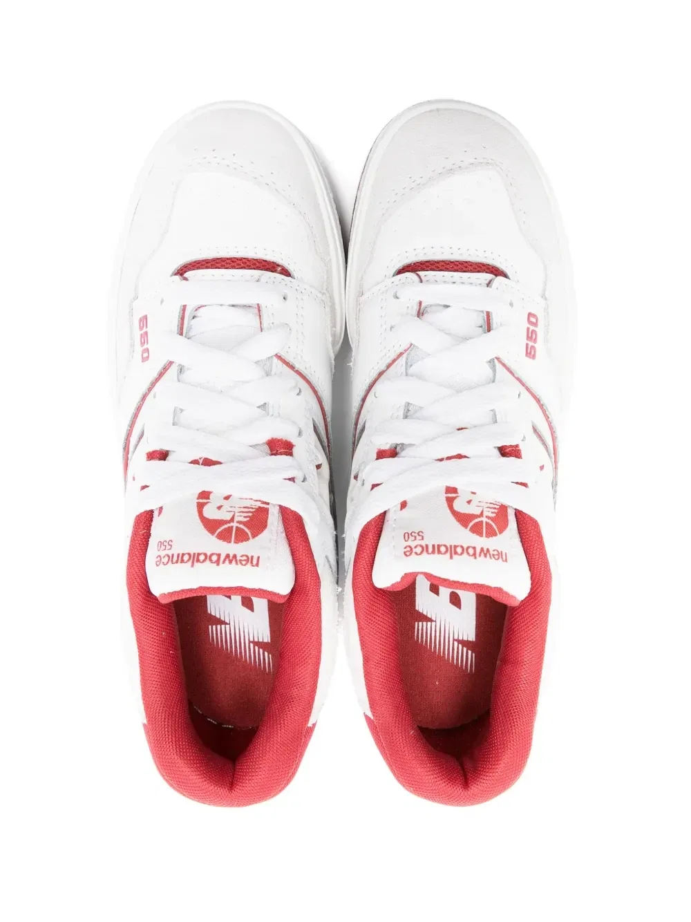 Кроссовки 550 с тисненым логотипом New Balance, белый — фото 3