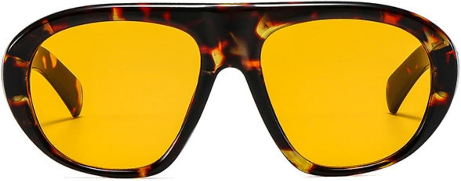 

Willochra Модные солнцезащитные очки-пилот большого размера для женщин и мужчин, ретро, ​​массивные, в стиле 70-х, с градиентным переходом цвета, защита от УФ-излучения UV400, овальные солнцезащитные очки для улицы, C8