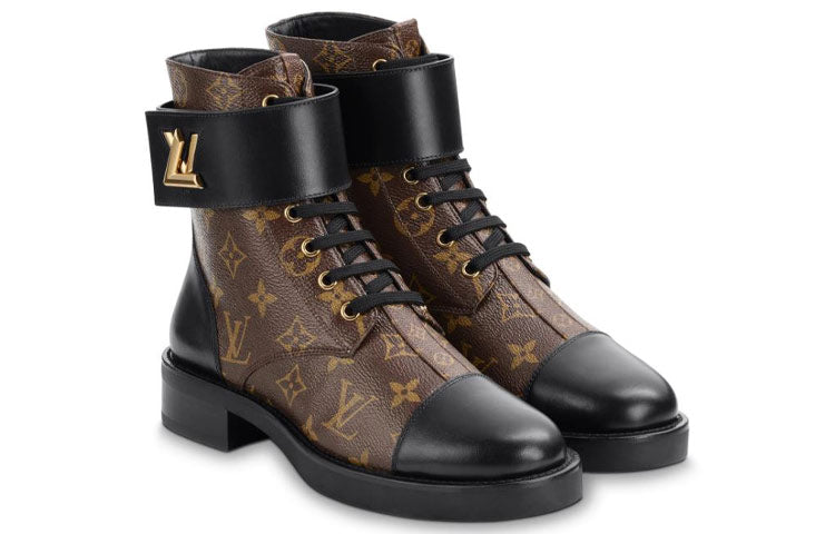 Ботинки (WMNS) LOUIS VUITTON LV Wonderland Monogram Canvas Martin boots Brown 1A2Q3I, коричневый — фото 3