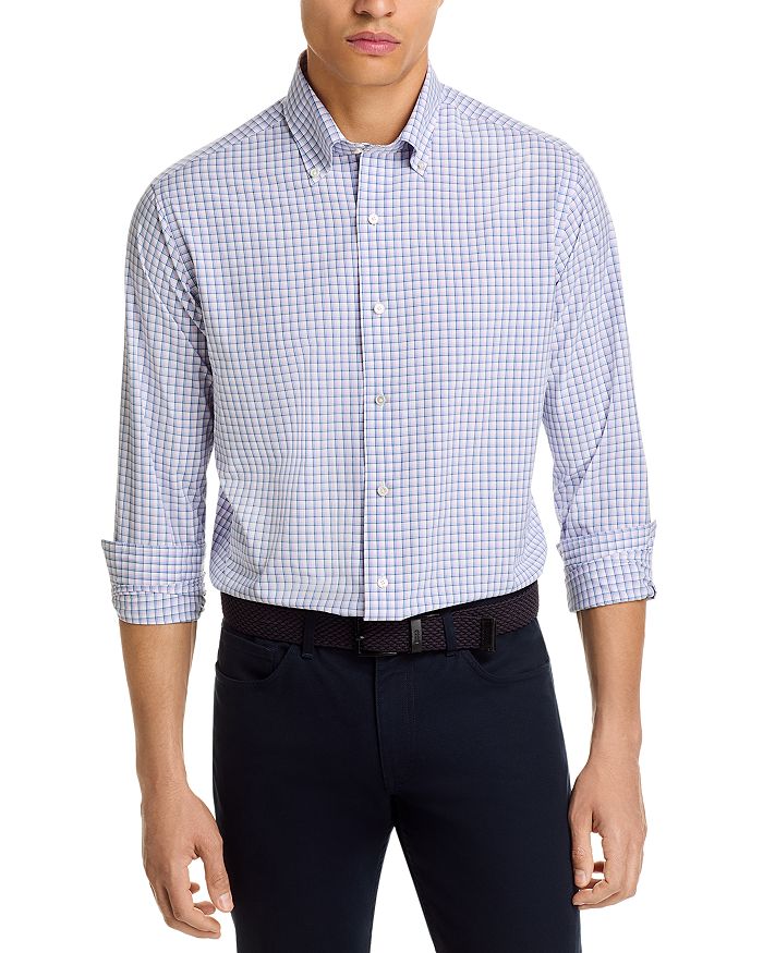 

Классическая спортивная рубашка Parker из поплина Crown Crafted Peter Millar, синий
