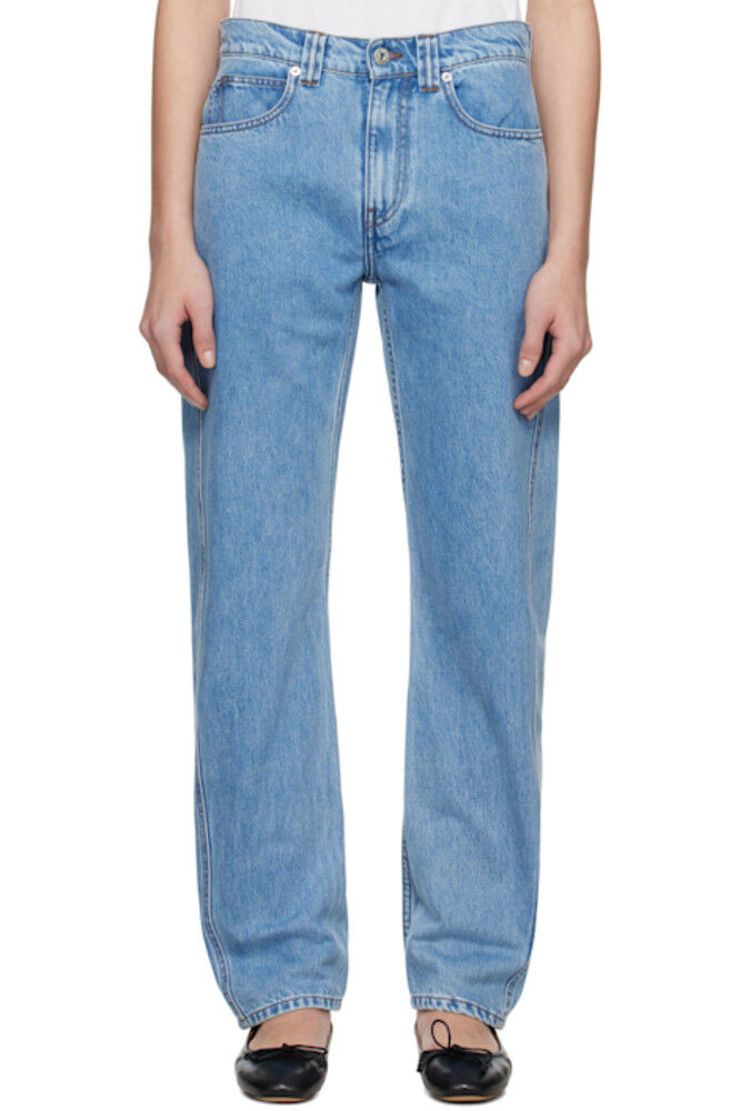 

Синие узкие джинсы Twisted Leg JW Anderson