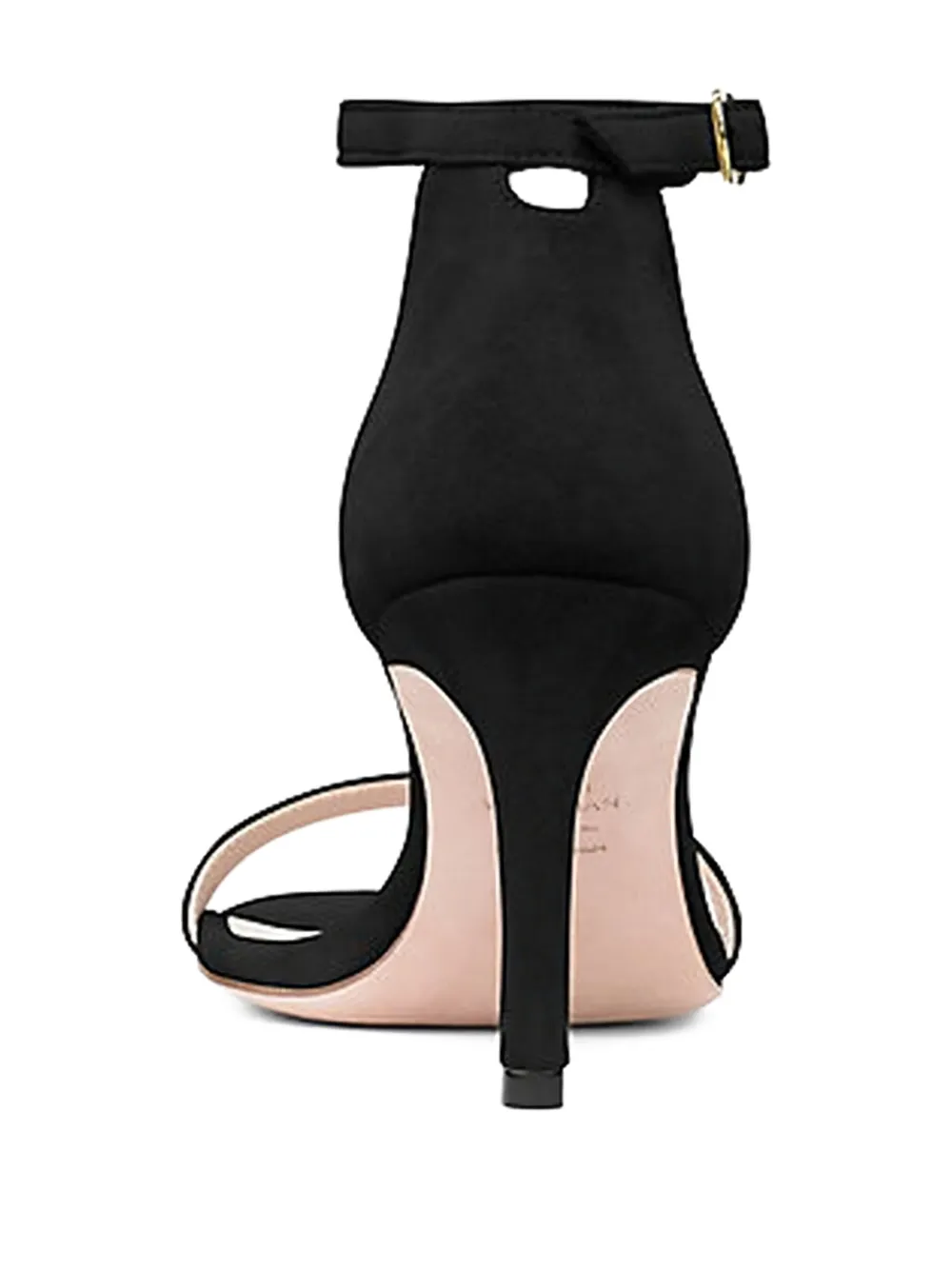 Босоножки Nunakedstraight с ремешком на щиколотке и каблуком 80 мм Stuart Weitzman, черный — фото 3