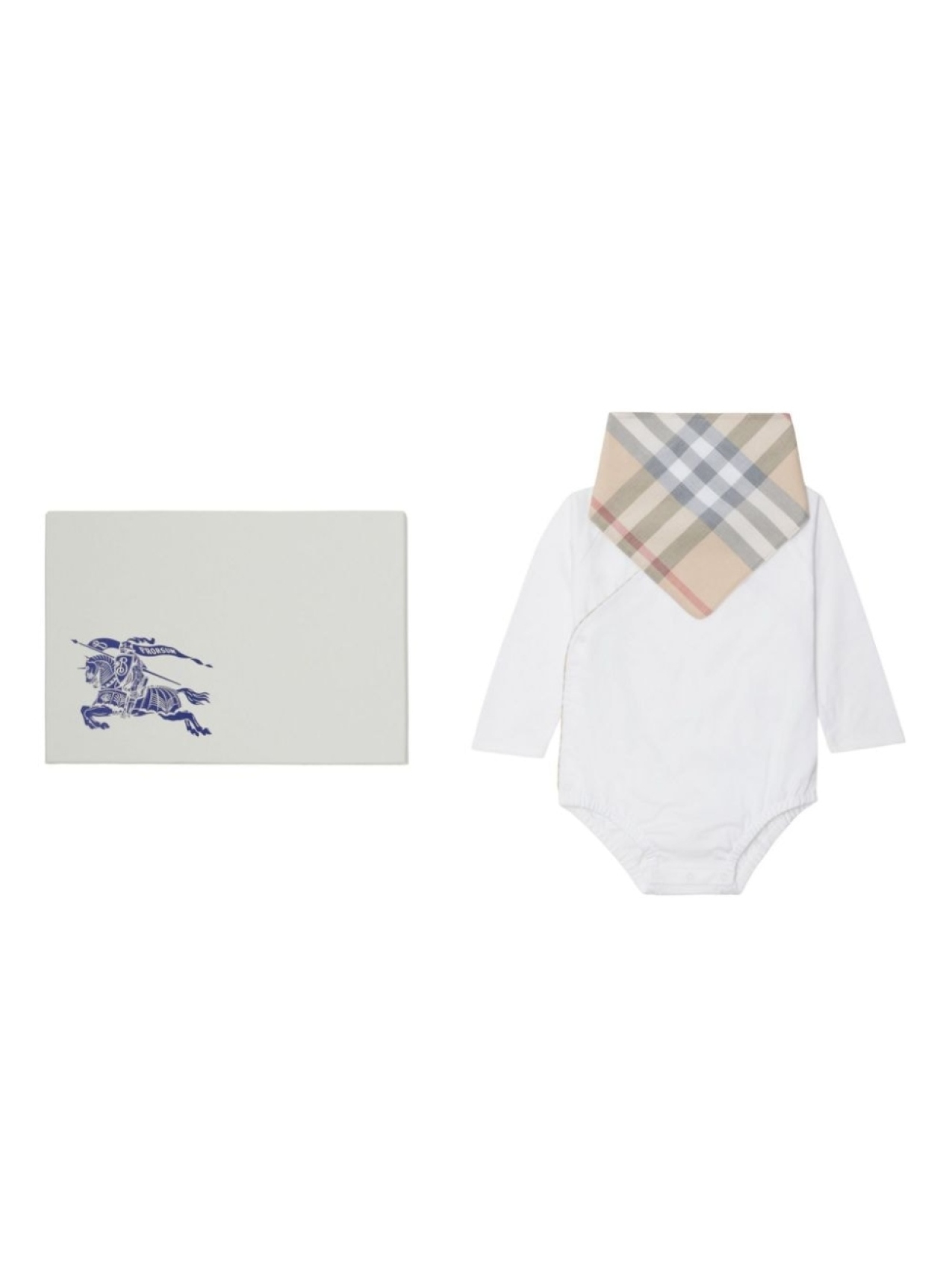 

Burberry Kids подарочный комплект из двух предметов для младенца из хлопка, белый