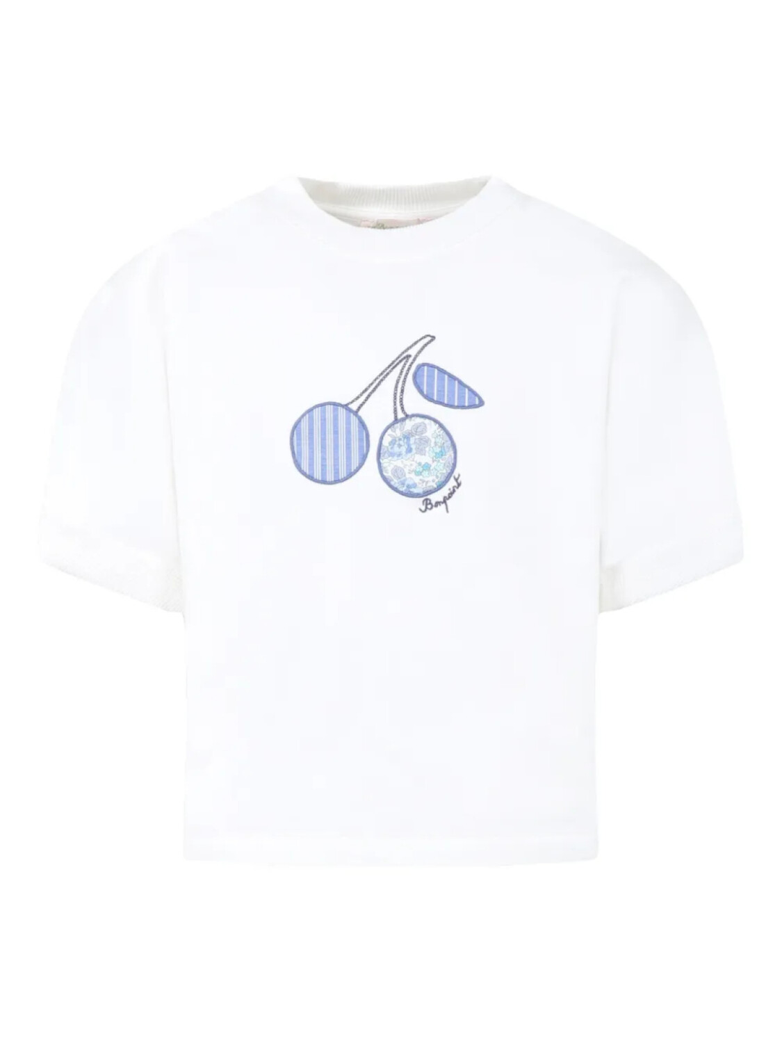 

Футболка из хлопка с вышитым логотипом Bonpoint, белый