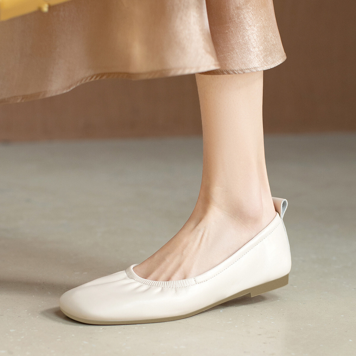 Туфли женские повседневные Women's Casual Shoes Women's Low-Top Beige Cameido — фото 3