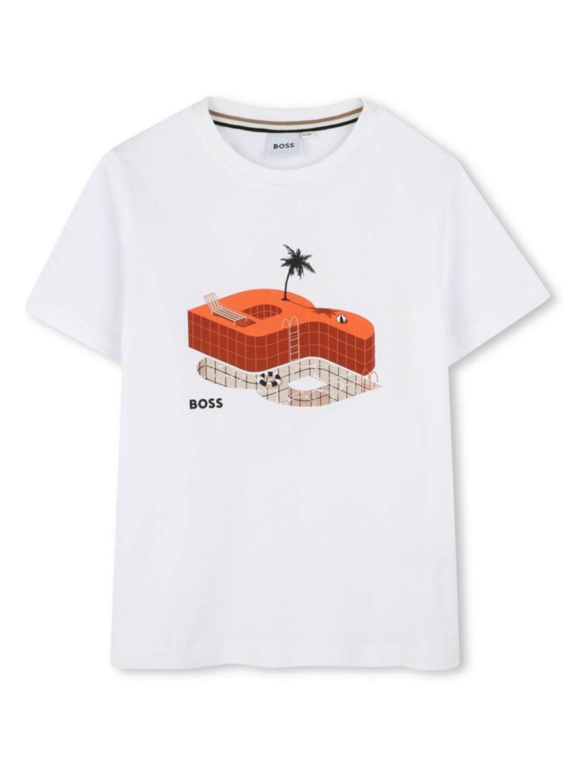 

BOSS Kidswear футболка с графичным принтом, белый