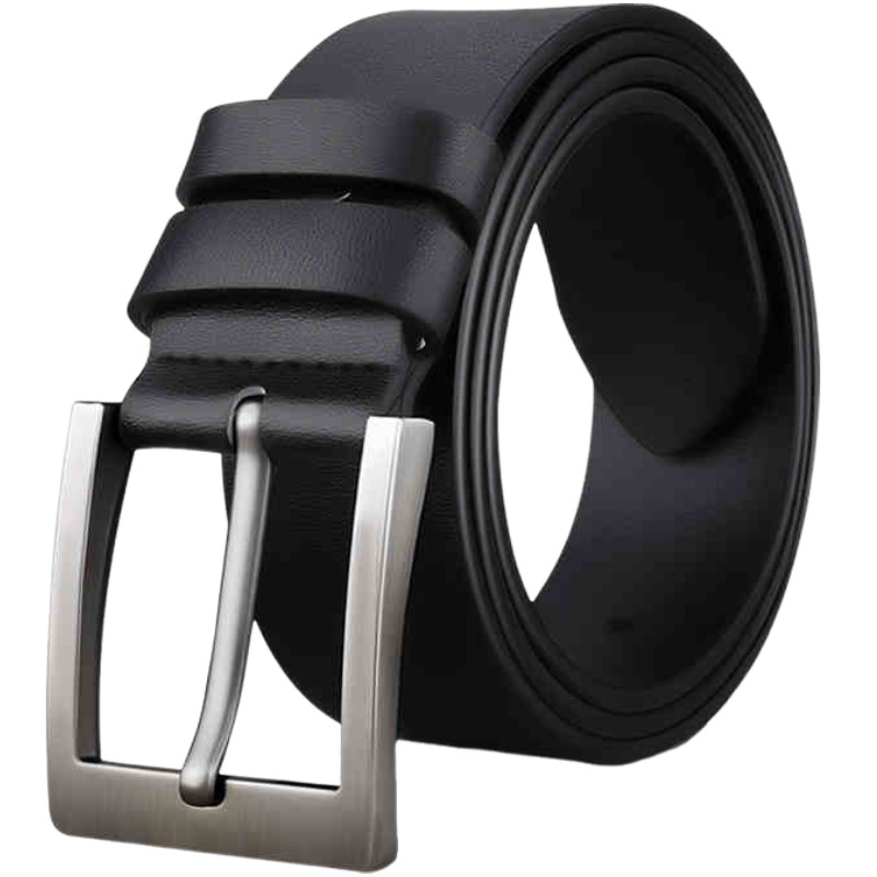 

Кожаный ремень мужской из бычьей спилковой кожи Warrior шириной 3,8 см