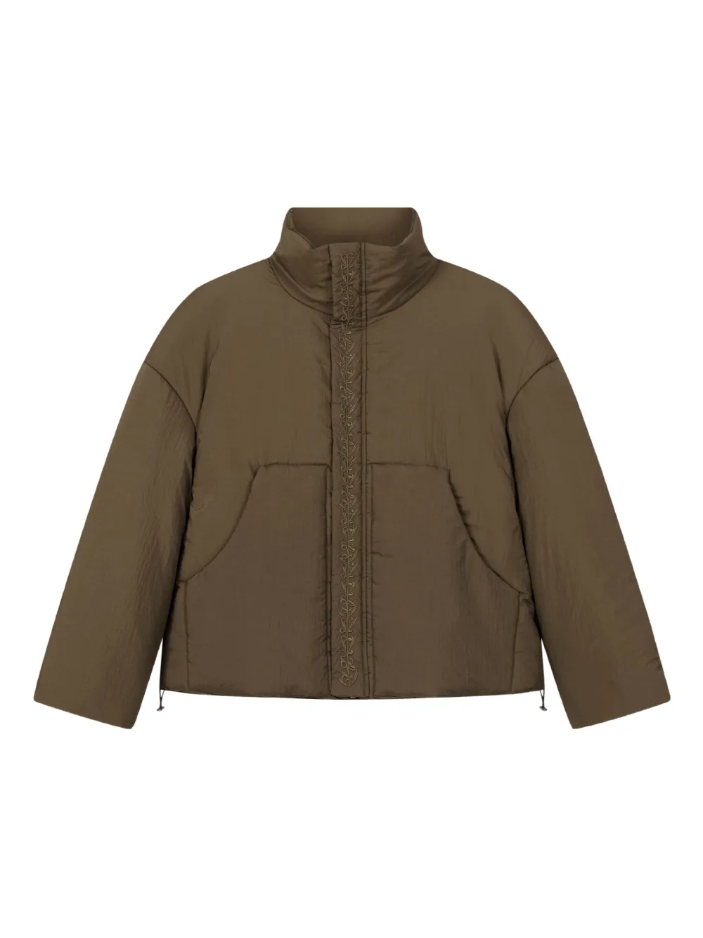 

Стеганая куртка с вышивкой ROUGH., зеленый