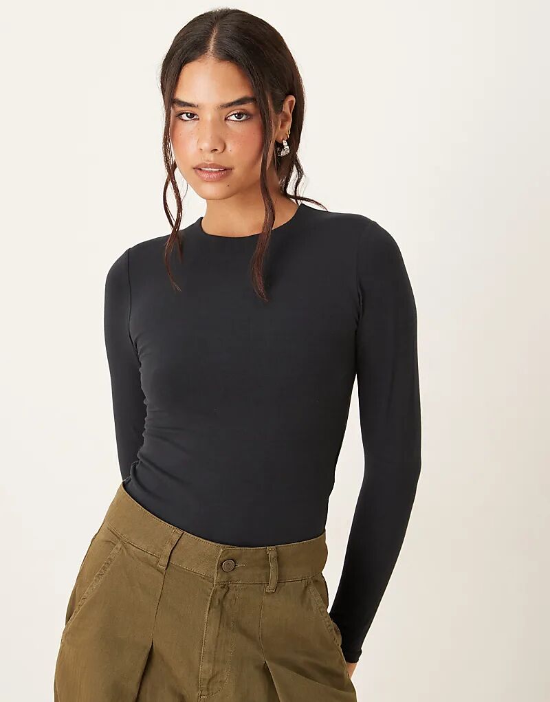 

Детская футболка с длинными рукавами Abercrombie & Fitch черного цвета