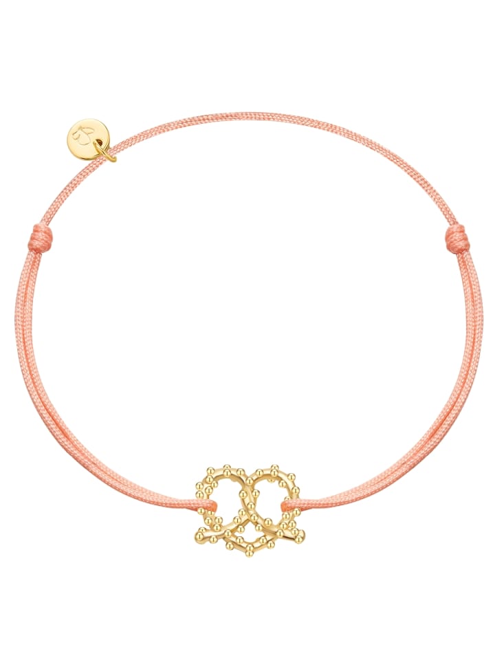 

Glanzstücke München Браслет в форме сердца, напоминающий крендель, из стерлингового серебра с желтым золотом