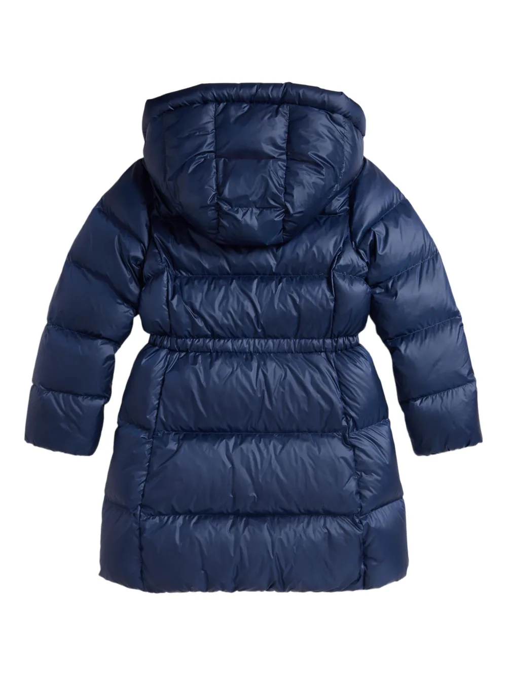 Длинное пальто-пуховик с капюшоном POLO RALPH LAUREN KIDS, синий — фото 4