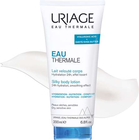 Шелковый лосьон для тела для сухой и чувствительной кожи Uriage Eau Thermale Silky Body Lotion, 200 ml — фото 2