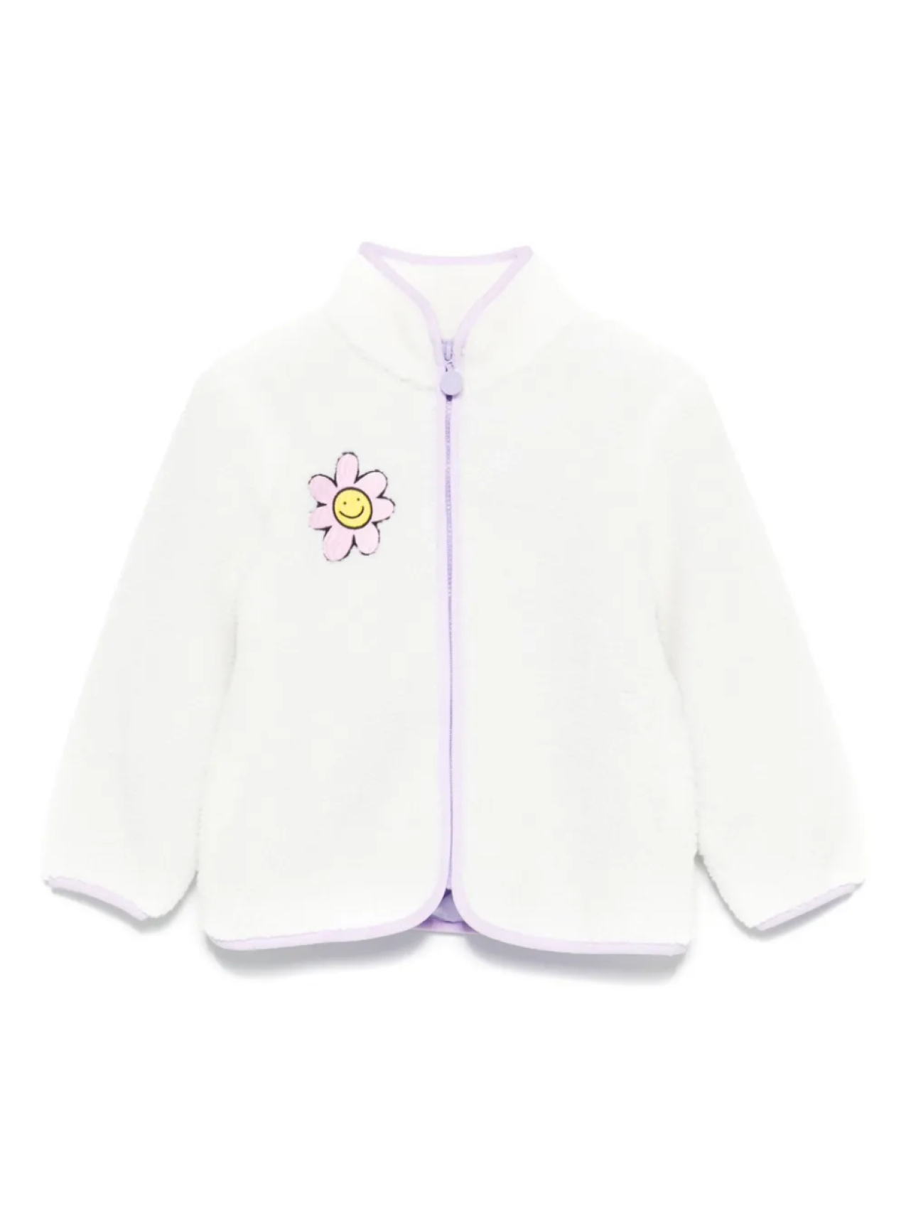 

Флисовая куртка с цветочной вышивкой Stella McCartney Kids, белый