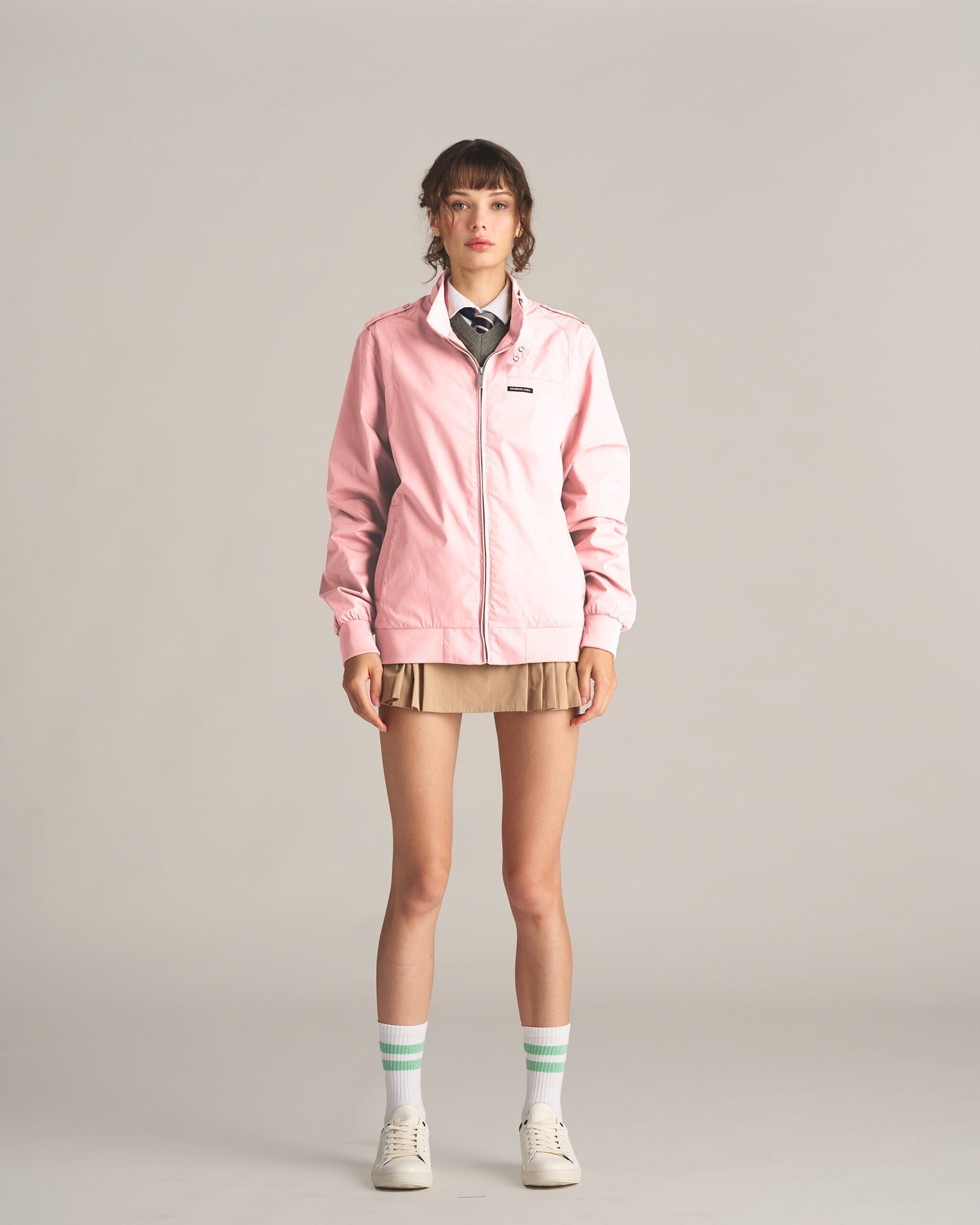 

Женская классическая куртка Iconic Racer Oversize Members Only, светло-розовый