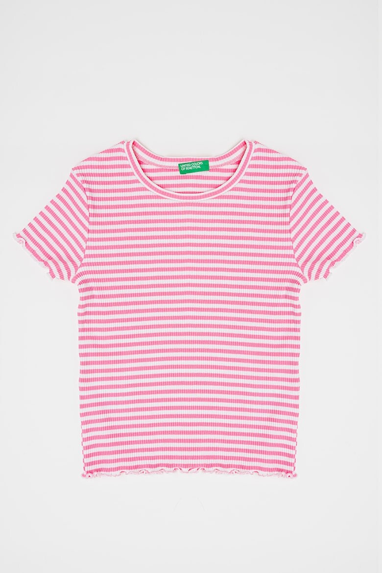 

Полосатая футболка с овальным вырезом United Colors Of Benetton, белый
