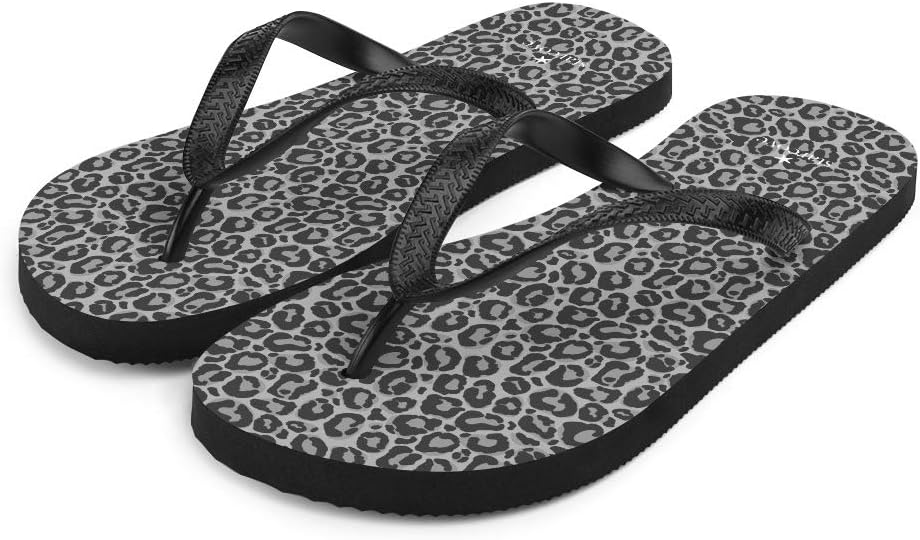 

Вьетнамки STARCOVE серые с принтом леопарда, удобная обувь с животным узором, летние сандалии для женщин и мужчин, пляжная резиновая обувь