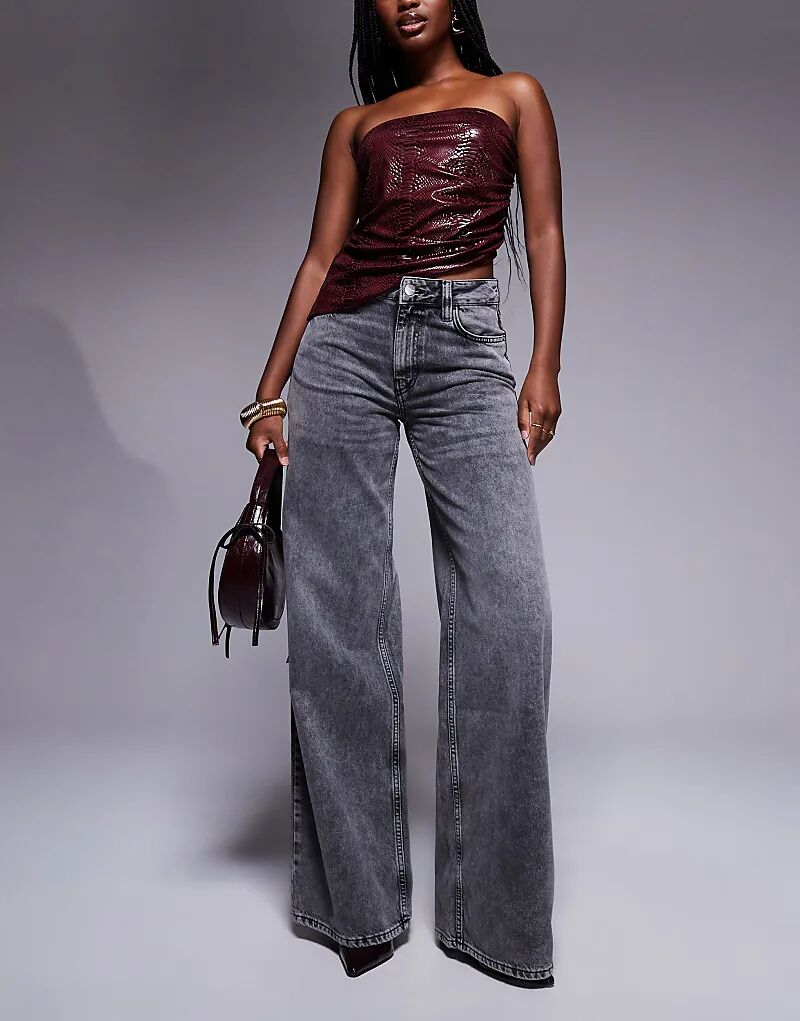 

Широкие джинсы серого цвета River Island