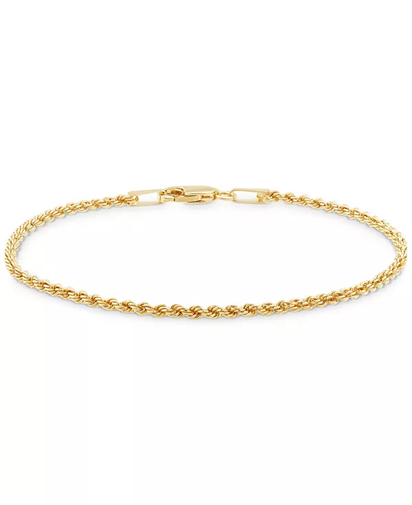 

Детский блестящий веревочный браслет из 14-каратного желтого золота Macy'S, gold