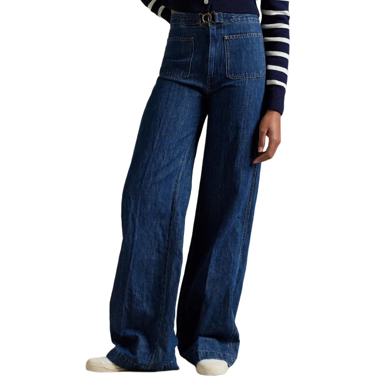 Джинсы Wide Leg Flare Polo Ralph Lauren синие — фото 2