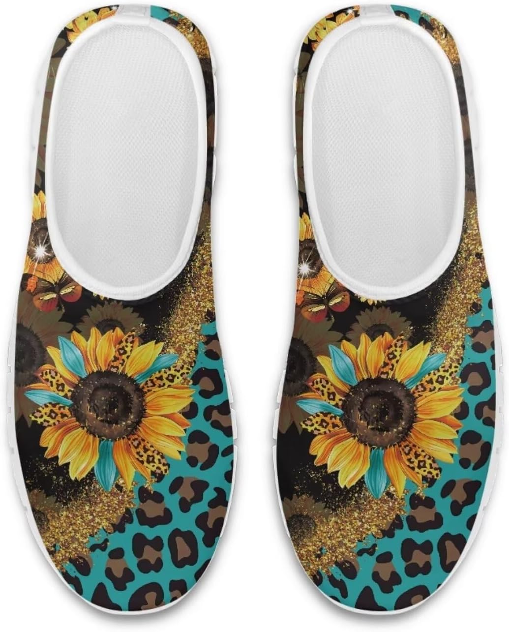 

Женские и мужские повседневные туфли с низким вырезом chaqlin, слипоны, широкие, мягкие, дышащие кроссовки для тенниса и тренировок, лоферы, Sunflower Leopard