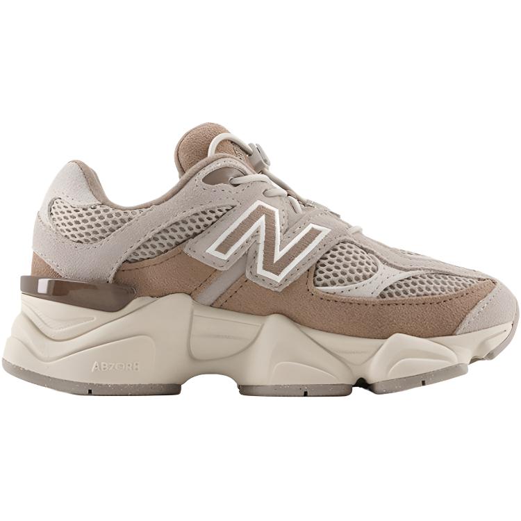 NB 9060 Cushioning Low top детские беговые кроссовки серый/хаки New Balance, серый/хаки — фото 3