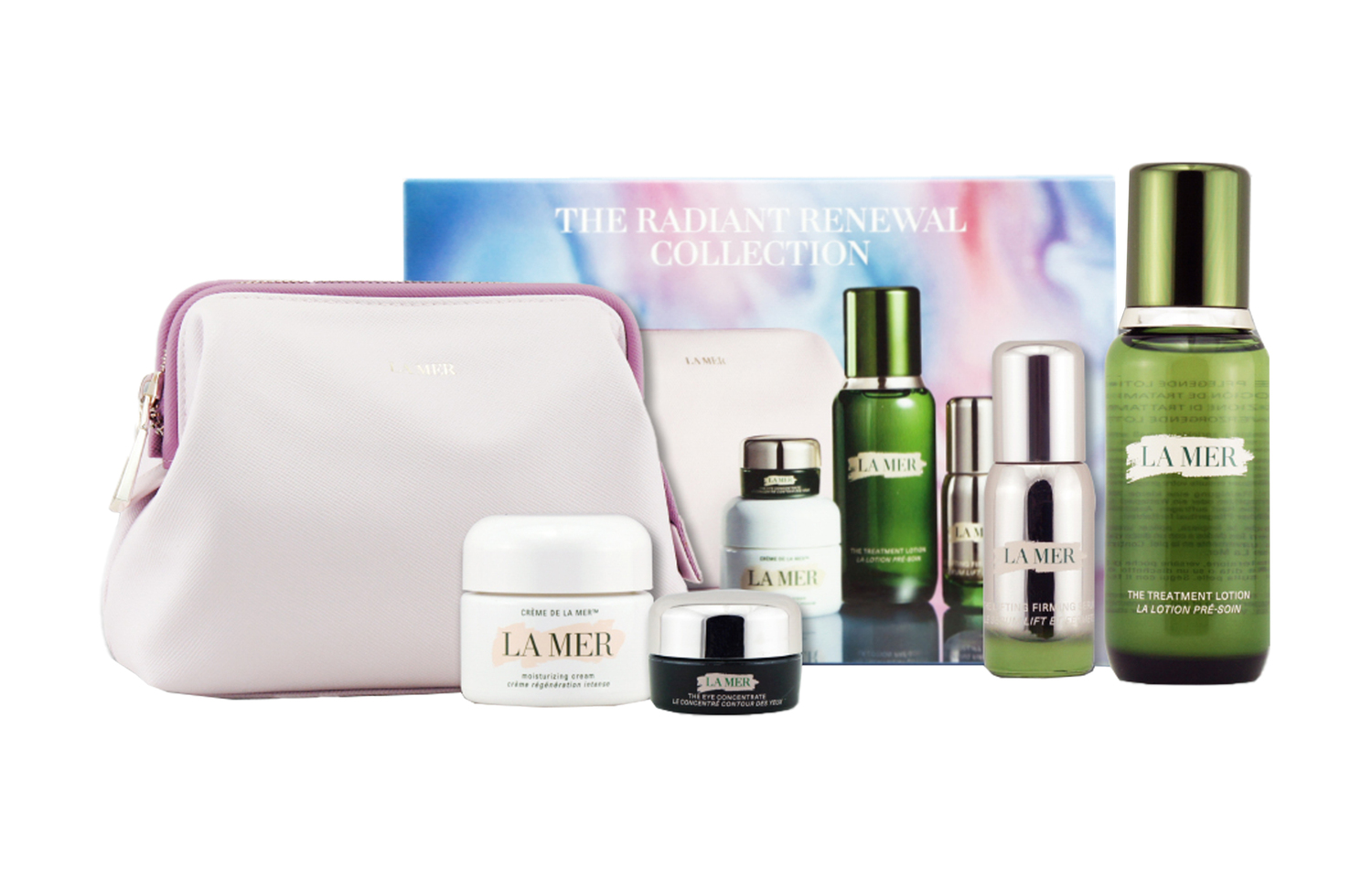 

Набор для ухода за кожей Hailanzhimi для подтяжки и улучшения кожи увлажняющий и восстанавливающий 100мл+15мл+5мл+30мл+косметичка LA MER