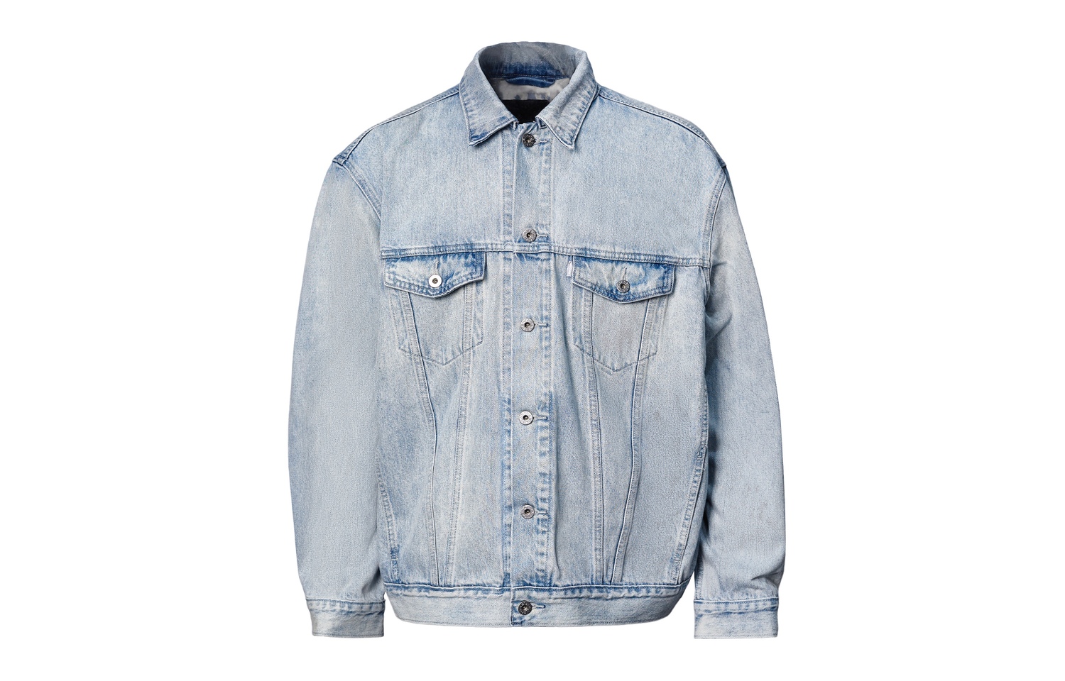 Левис джинсовая куртка мужская светло индиго Levis, светло-синий — фото 4