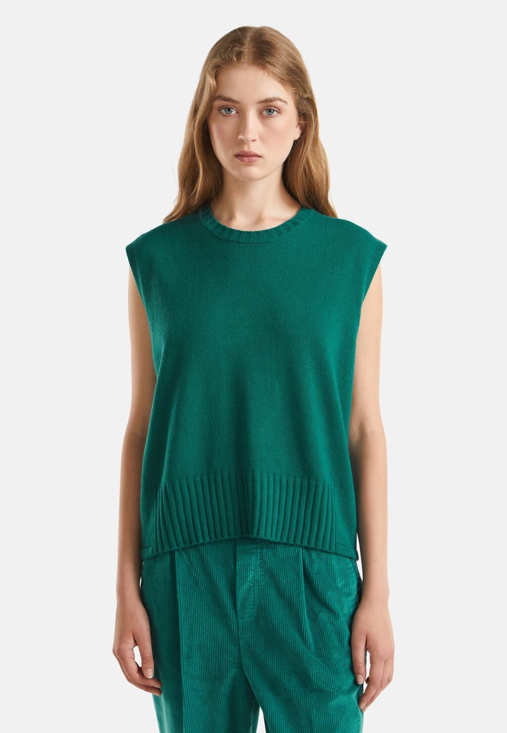 

Базовая футболка CREWNECK United Colors of Benetton, зеленый